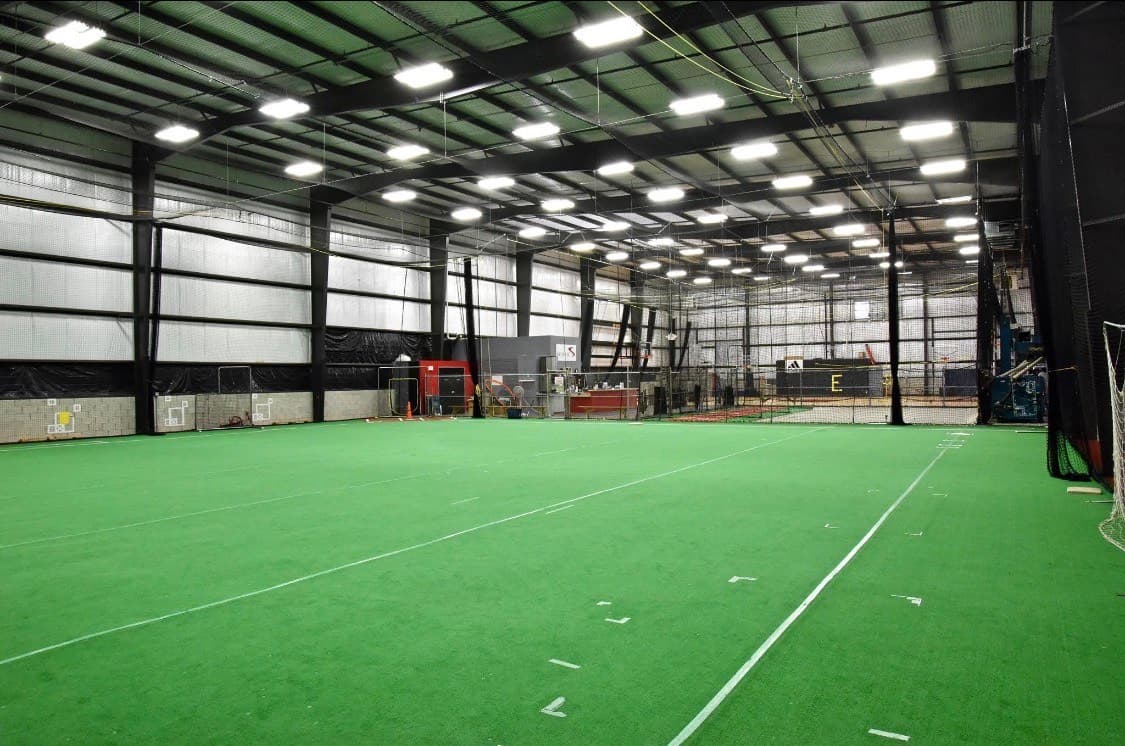 Indoor turf and batting cages at Redwoods Baseball and Softball Club